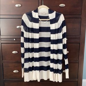 NWOT never worn Navy and white striped cardigan